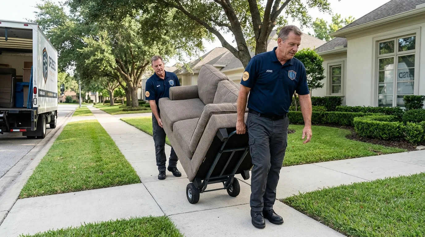 Local residential moving crew loading furniture in Evanston, WY
